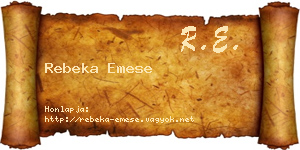 Rebeka Emese névjegykártya